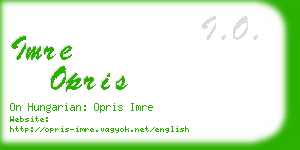 imre opris business card